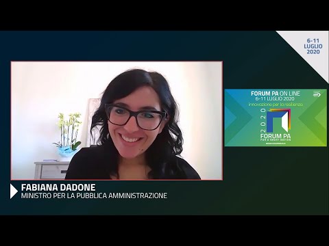 L&#039;intervento di Fabiana Dadone a FORUM PA 2020