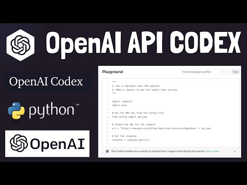 OpenAI Codex Api - Generate Python Code with AI