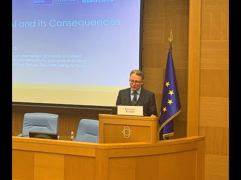 Luciano Floridi - L&#039;etica dell&#039;IA e le sue conseguenze - Conferenza Statuto Etico e Giuridico IA