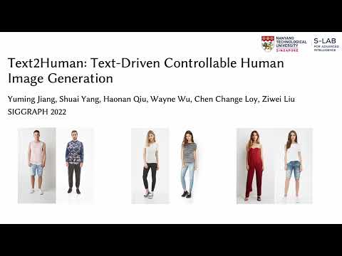 [SIGGRAPH 2022] Text2Human Demo Video